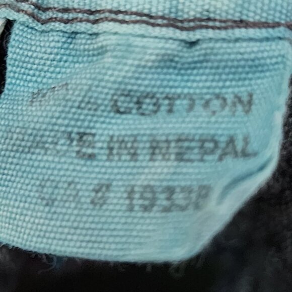 Ark Imports Nepal Colorful Patchwork High Rise Wide Leg Crop Pants - Picture 6 of 7